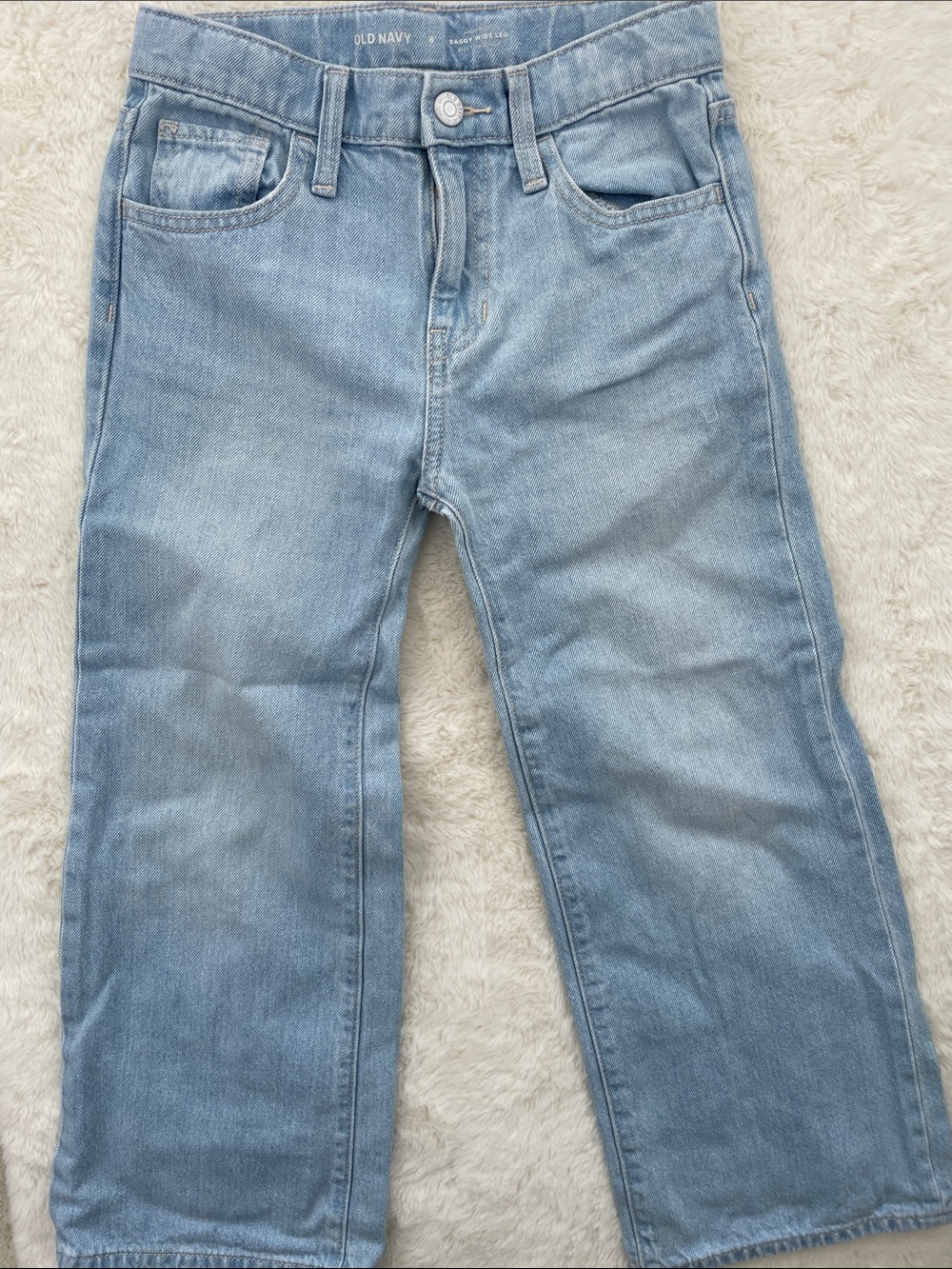 SALE! Old Navy Light Blue Kids High Rise Baggy Wide Leg Jeans Size 8